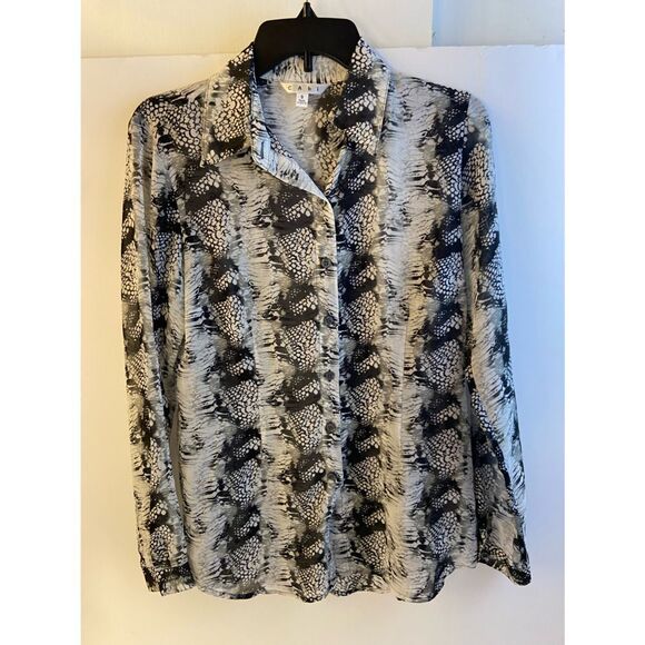 CAbi animal print thin Ls button shirt small - Picture 1 of 5